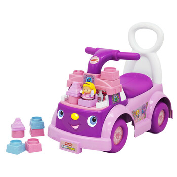 费雪/Fisher Price 小小探索家 发声童车 宝宝学步车 助步车 粉色砌与乐8242