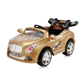 小虎子儿童电动车A022 仿真、遥控 儿童汽车 电动童车 香槟色
