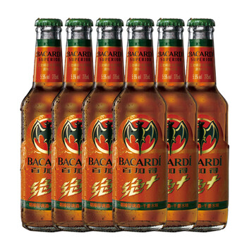 百加得绝+朗姆预调酒干姜水味 6瓶装 275ml*6