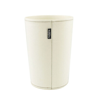 日本阿司倍鹭/ASVEL 日式时尚家用皮质垃圾桶6L（2色） 6229 白色