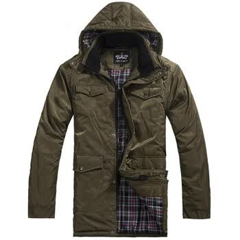 no1dara冬装男士棉衣多口袋中长款棉袄棉服外套WT282 军绿 XXL