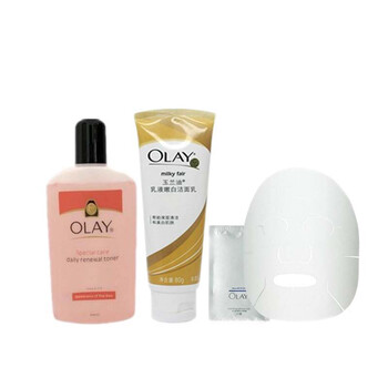Olay玉兰油软化角质收缩水200ml+乳液嫩白洁面乳80g+水漾动力营养水润面膜1片