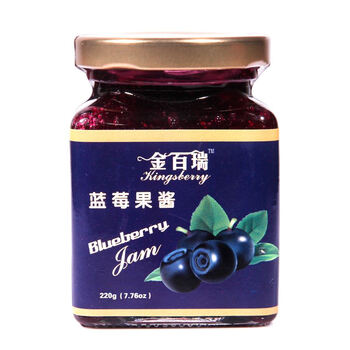 金百瑞 超值装 奥运专供 特级 蓝莓 瓶装 大颗粒果酱/果浆/淋酱 220g精品包装 第三代黄金水果