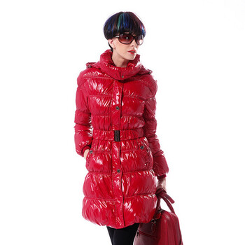波司登羽绒服 女时尚亮面修身时尚款 BR1934 158(艳红) 180/100A(XXL)
