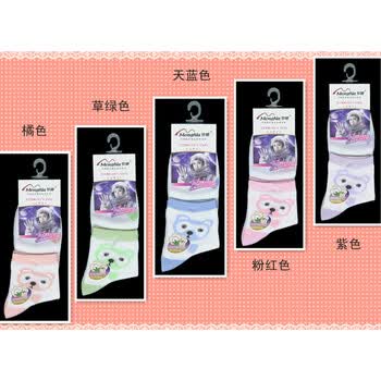 领劵满200减60　梦娜 女薄袜棉袜袜子船袜 短袜 卡通 夏 颜色随机39元5双