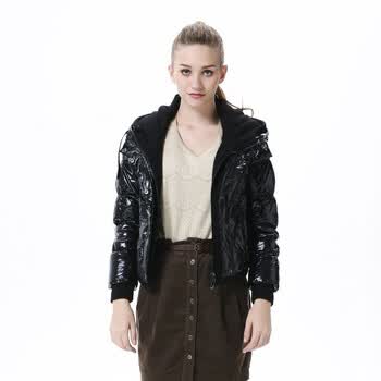 波司登羽绒服 女蕾丝亮面毛帽款 BR2202 590(革色) 190/108A(XXXXL)