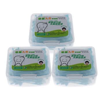 悠康YoCome儿童牙线棒三盒装（3*100支）