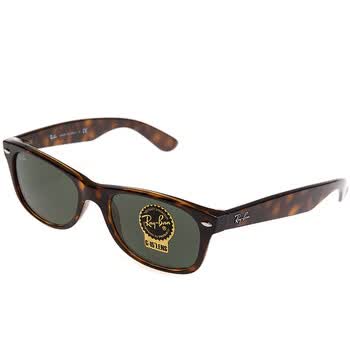 RAYBAN 雷朋 中性款 玳瑁镜框绿色镜片太阳镜 2132 902 52MM hz