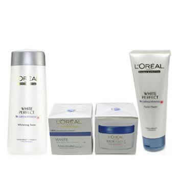 LOREAL PARIS欧莱雅套装正品雪颜美白四件套装 保湿补水护肤品