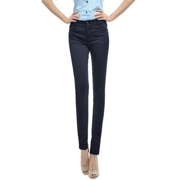 逸阳女裤 2012夏新品 贴身弹力透气薄打底裤 女ES0225 黑兰色 XXXL