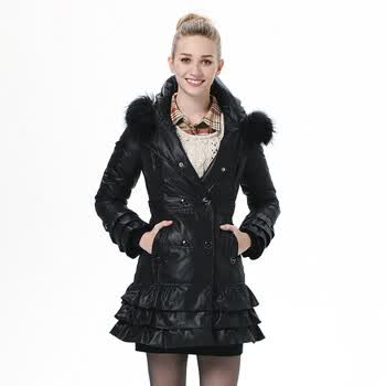 波司登 羽绒服 女花边款 BRD1130 56(黑色) 185/104A(XXXL)