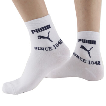 【全场满200减60，先领券，后下单】PUMA 彪马 男士提花运动休闲袜子P1151008 漂白-中古蓝 25-27cm