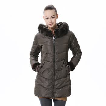 波司登羽绒服 女 简约修身兔毛领时尚款 BR2310 1314(富贵棕) 180/100A(XXL)