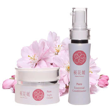 樱花媛 日本樱花媛 美白精华系列2件套装(莹白净透精华露40ML、莹白净透精华霜30G)