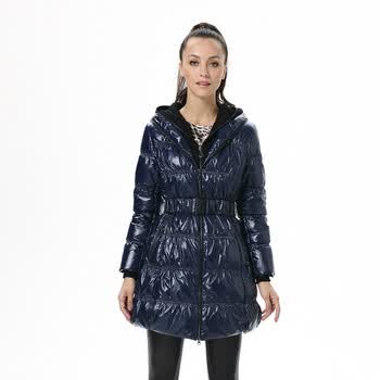 波司登羽绒服女连帽亮面时尚款 BR2276A 1191(暗蓝色) 190/108A(XXXXL)
