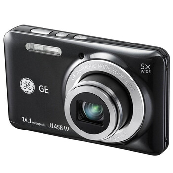 通用（GE） J1458W 数码相机 黑色（1414万像素 5倍光变 2.7英寸液晶屏）