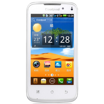 酷派（Coolpad）卓尔 cheer 7728 3G手机（赏慕白）WCDMA/GSM 双卡双待双通 联通定制