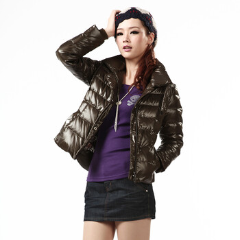 波司登 羽绒服 女可脱卸棉帽款 1112 1610(涤灰褐色) 175/96A(XL)