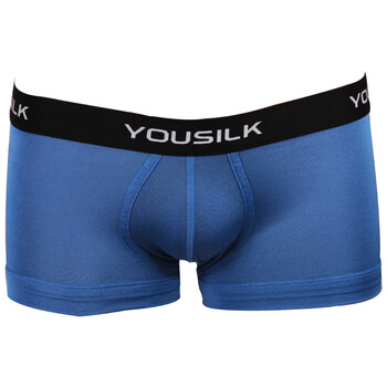 YOUSILK优丝珈蚕丝真丝男款平角内裤春夏超透气简约舒适款 2P0B02 海蓝 XXL
