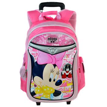 迪士尼/Disney 米奇学生书包拉杆书包 MB8097 玫红色 新品惊喜直降！