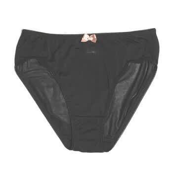 YOUSILK优丝珈100%桑蚕丝真丝内裤女式内裤三角内裤真丝内衣 1S0A01 黑色 XL