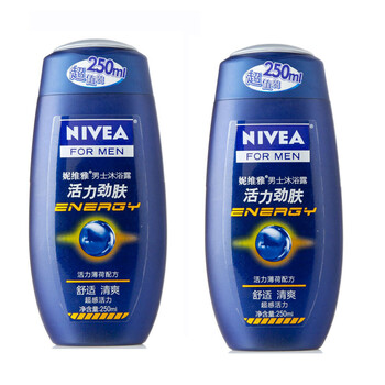 NIVEA妮维雅 男士活力劲肤沐浴露250ml*2