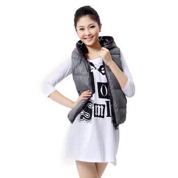 蓝冰 女士 时尚两穿马甲 羽绒服 ^@^BB69502 黑色 175/XXL