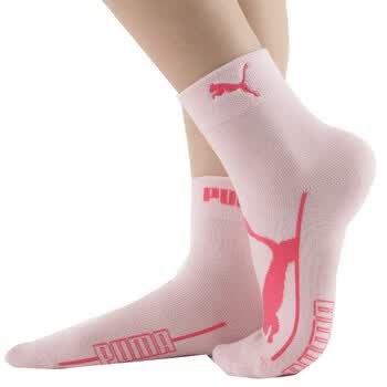 【全场满200减60，先领券，后下单】PUMA 彪马 精梳棉 女士提花休闲 短袜子 P1161021 浅粉-玫瑰红 23-25cm