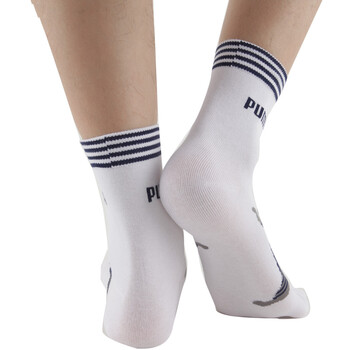 PUMA 彪马 精梳棉 男士提花休闲 短袜子P1157006 漂白-中古蓝 25-27cm