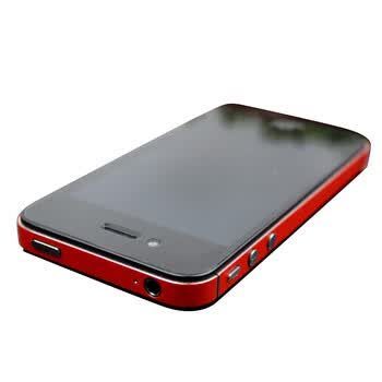 SkinAT 苹果iPhone4/4S 边框贴膜 侧边贴 红 iphone 4S