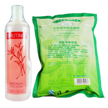 肤美灵冰晶消敏面膜200g+肤美灵小米草水500ml