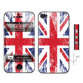 SkinAT iPhone4/4s手机正背面贴膜 英国旗 划痕英国 iphone 4S