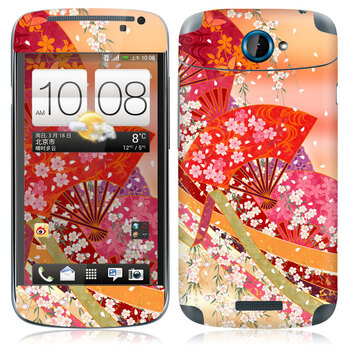 IdeaSkin HTC One S/Z560e 皮肤 浪漫樱花扇 外壳保护套皮贴膜 DBYA010286