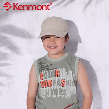 kenmont凯蒙特帽子春夏儿童棒球帽子KM-0334 卡其色