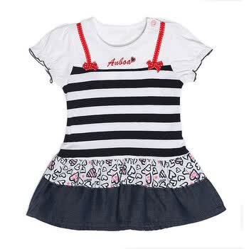 安宝儿女童外出服集合大清仓，全部39元！婴儿短袖外出服宝宝服饰 A8826宝蓝 36M/100cm