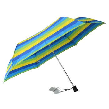 mybrella 超轻 三折铅笔伞 遮阳伞 防紫外线 宽条纹
