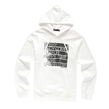 【森马Semir】男款纯棉时尚休闲连帽长袖卫衣001151508 白色 L