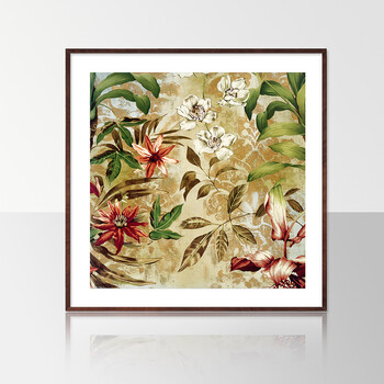 
                                        格丽 现代无框画客厅玄关挂画餐厅装饰画电表箱装饰画推拉卧室挂画-繁花似锦 繁花似锦系列双联画 70*70cm                
