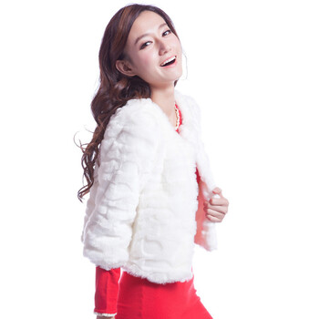 艾夫斯 女<em>短款</em>皮草<em>外套</em>+<em>打底</em>连身裙 两件套 G