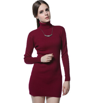 显瘦打底羊毛衫 羊毛打底衫女长款