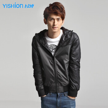 <em>以纯YISHION 男装棉衣外套</em> 12311049 黑色 M
