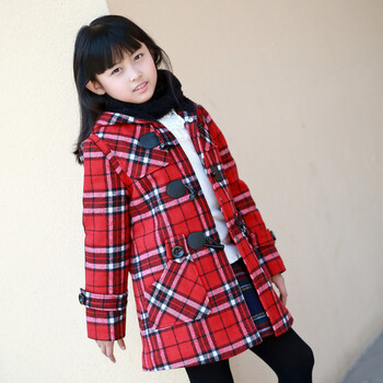 女童爆款<em>秋冬</em>童装<em>儿童上衣外套</em>羊毛呢子大衣送