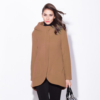 芳菲儿中款呢料大衣 毛呢大衣外套 女冬款欧美