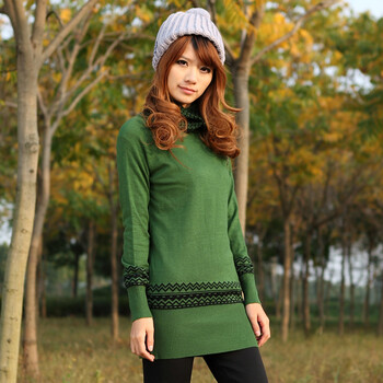 偌享 ROS 2012韩版休闲<em>毛衣</em> <em>长款</em>民族风女装