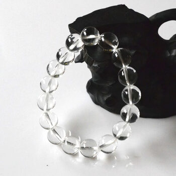 【墨雨轩】天然巴西3A级白水晶手链手镯 提高