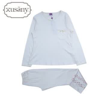 雪仙丽Xusany 女式<em>睡衣</em>100%纯棉<em>春秋</em>女款休闲