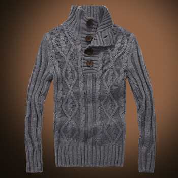 012秋冬新款 加厚羊毛衫麻花纹理<em>男士厚毛衣</em> 