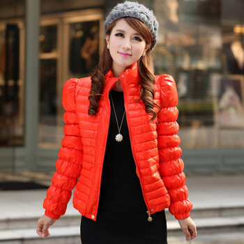 UILAND 新款冬季女式保暖立领时尚短款小棉衣