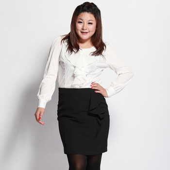 MSSHE加大码半身裙 <em>胖人</em>职业装 OL通勤显瘦