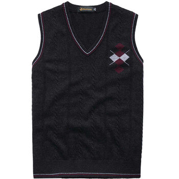 Damoson单某人V领针织<em>毛衣</em>背心 欧美<em>风格</em> 男